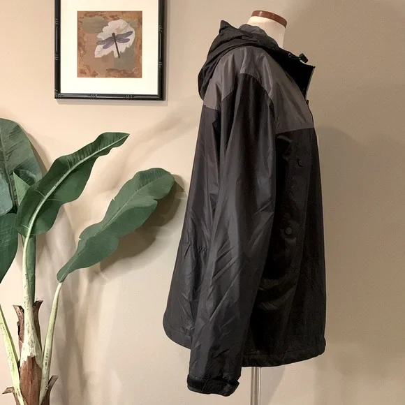 NWT Noize Colorblock Oden Hooded Zip Up Windbreaker, Black & Gray, Size L - Picture 5 of 16